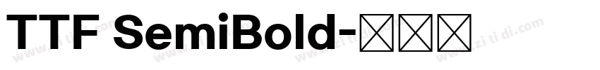 TTF SemiBold字体转换